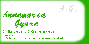 annamaria gyore business card